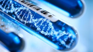 유리병에 담긴 DNA의 시각화. TSHA 주식