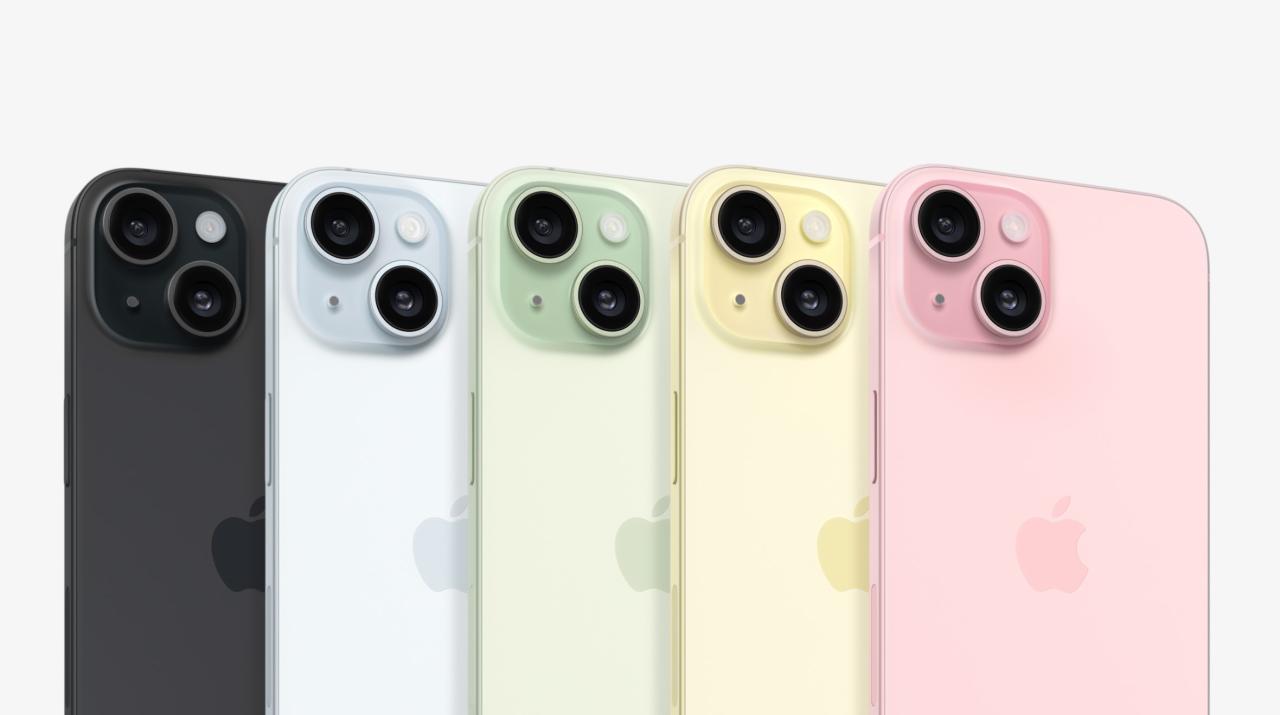 iPhone 15 색상 옵션